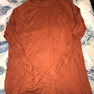 Long burnt orange sweater